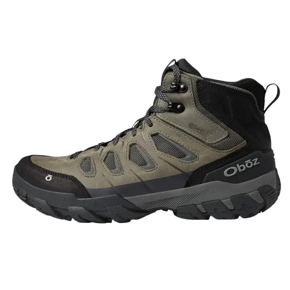 OBOZ Mens Sawtooth X Mid B-Dry Hiking Boots US 10 Gray Waterproof NIB